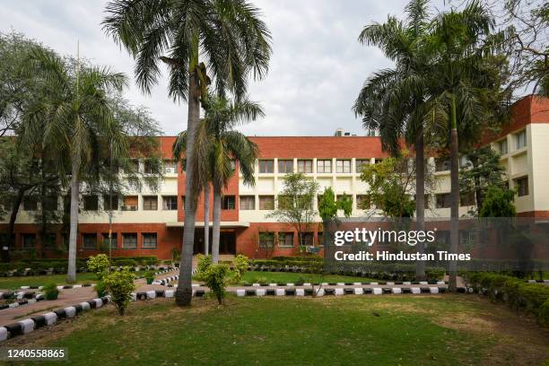 View inside Delhi School of Economics campus at Delhi University on April 21, 2022 in New Delhi, India.