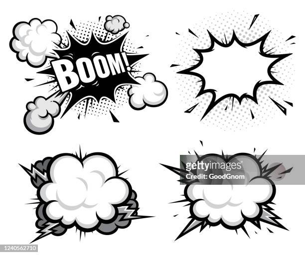 comic-effekt explosion - bombing stock-grafiken, -clipart, -cartoons und -symbole