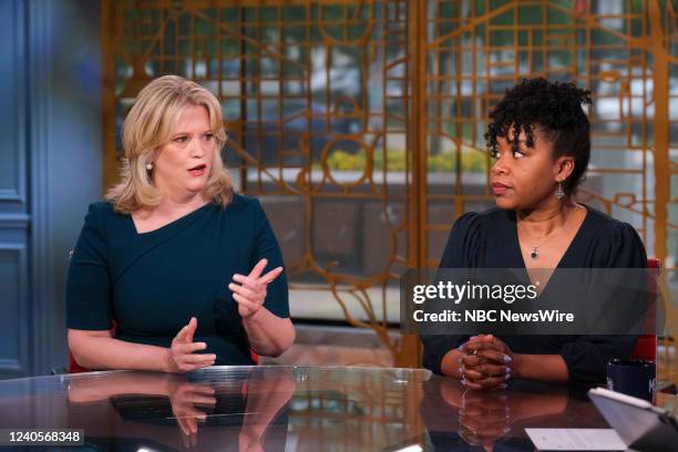 Pictured: Sara Fagen, Former Bush White House Political Director, and Kimberly Atkins Stohr, Senior Opinion Writer, Boston Globe, appear on Meet the...