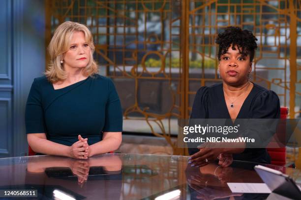 Pictured: Sara Fagen, Former Bush White House Political Director, and Kimberly Atkins Stohr, Senior Opinion Writer, Boston Globe, appear on Meet the...