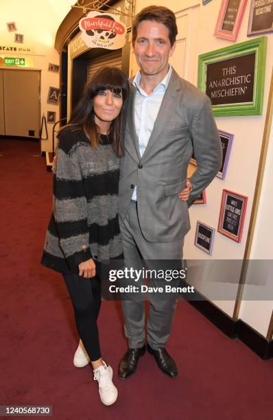 Claudia Winkleman and Kris Thykier attend the after party for "Claudia Winkleman: Behind The Fringe" at The Cambridge Theatre on May 9, 2022 in...