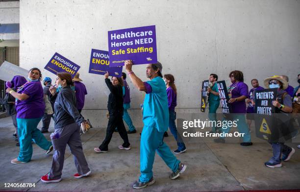 Members of the Service Employees International Union-United Healthcare Workers West started weeklong strike today at Cedars-Sinai Medical Center on...