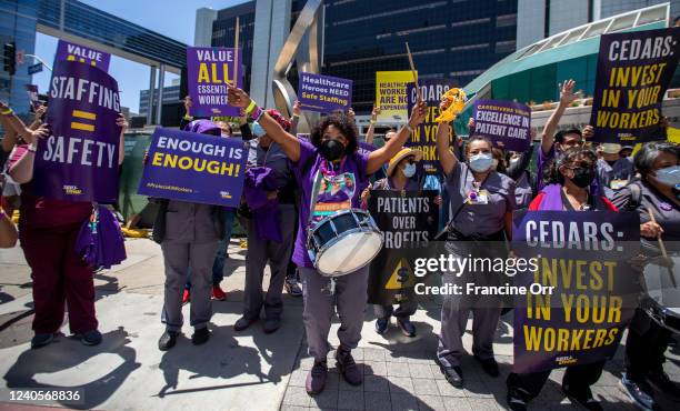 Members of the Service Employees International Union-United Healthcare Workers West started weeklong strike today at Cedars-Sinai Medical Center on...