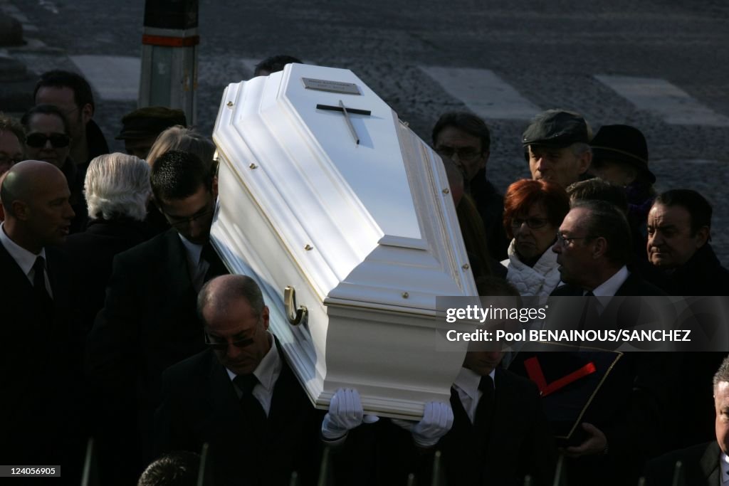 Funeral Of Singer Henri Salvador In Paris, France On February 16, 2008.