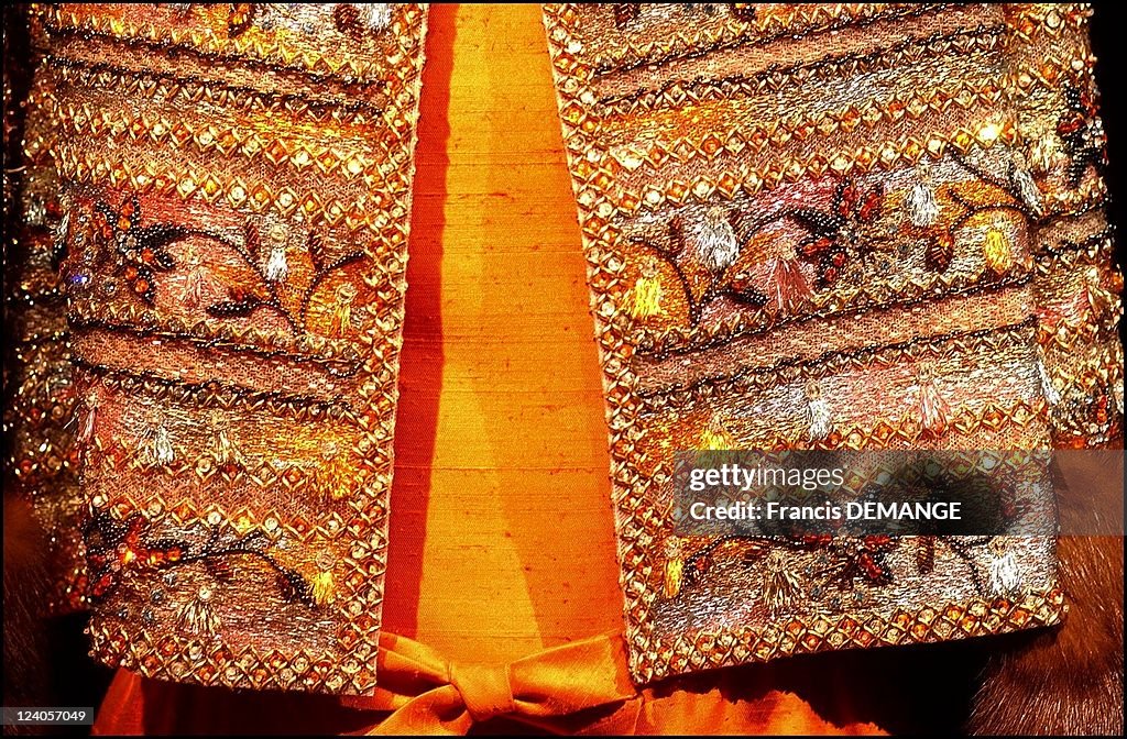 Exhibition Of Princess Lilian Of Belgium'S Dresses At Fashion Designer Natan'S, Before They Are Auctioned At Sotheby'S In London, In Brussels, Belgium On January 16, 2002.