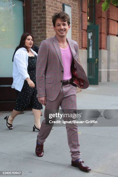 Charlie Puth is seen on May 09, 2022 in New York City.