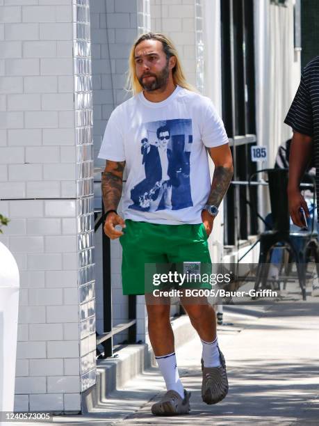Pete Wentz is seen on May 09, 2022 in Los Angeles, California.