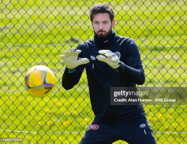 Hearts goalkeeper Craig Gordon during a Hearts Media Access at the Oriam training centre, on May 10 in Edinburgh, Scotland.