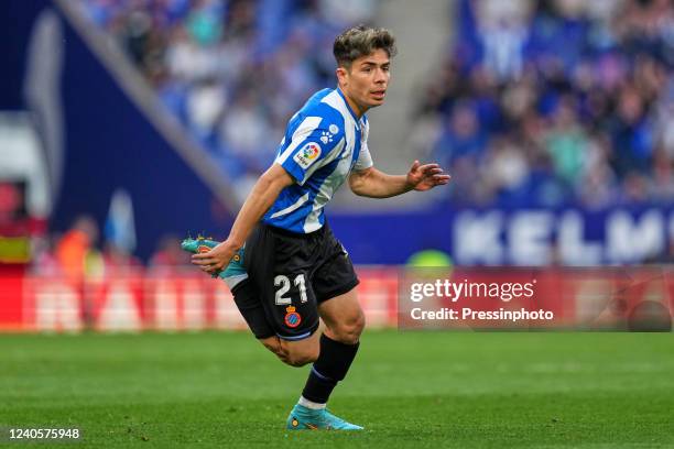 Nicolas Nico Melamed of RCD Espanyol during the La Liga match between RCD Espanyol v CA Osasuna played at RCDE Stadium on May 08, 2022 in Barcelona,...