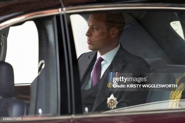 Britain's Prince William, Duke of Cambridge leaves after attending The State Opening of Parliament at the Houses of Parliament, in London, on May 10,...