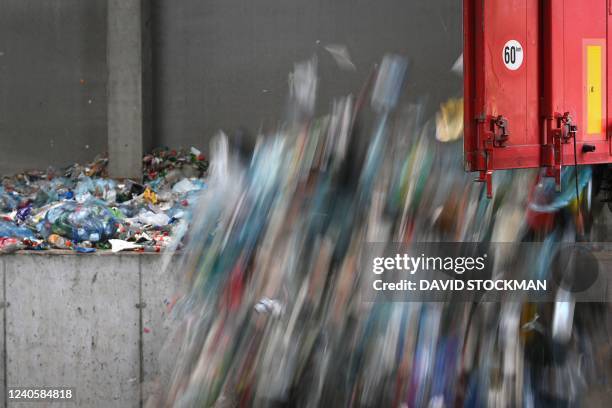 Illustration picture shows Val'Up, a new sorting center for PMD waste, in Ghlin, Tuesday 10 May 2022. The new Val¿Up site has been sorting PMD...