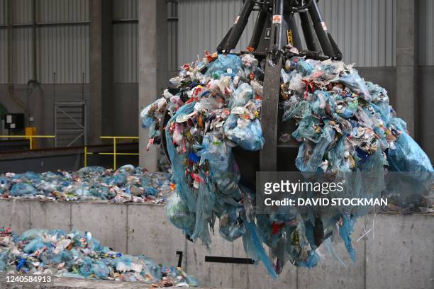 Illustration picture shows Val'Up, a new sorting center for PMD waste, in Ghlin, Tuesday 10 May 2022. The new Val¿Up site has been sorting PMD...