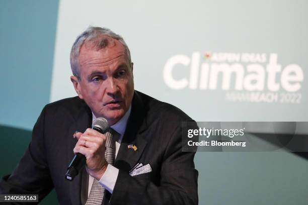 Phil Murphy, governor of New Jersey, speaks during the Aspen Ideas Climate conference in Miami Beach, Florida, US, on Tuesday, May 10, 2022. The...
