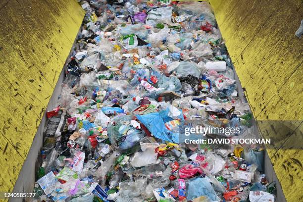 Illustration picture shows Val'Up, a new sorting center for PMD waste, in Ghlin, Tuesday 10 May 2022. The new Val¿Up site has been sorting PMD...