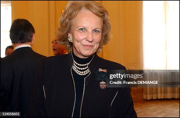 The 90th Birthday of Otto von Habsburg in Vienna, Austria on November 20, 2002 - At the Holfburg, Princess Marie-Louise of Prussia