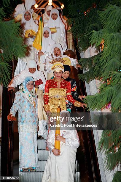 Royal Wedding of the Princess Majededah the daughter of the Sultan of Brunei Hassanal Bolkiah, with Yag Mulia Pengiran In Brunei Darussalam On June...