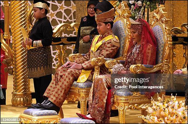 Royal Wedding of the Princess Majededah the daughter of the Sultan of Brunei Hassanal Bolkiah,with Yag Mulia Pengiran In Brunei Darussalam On June...