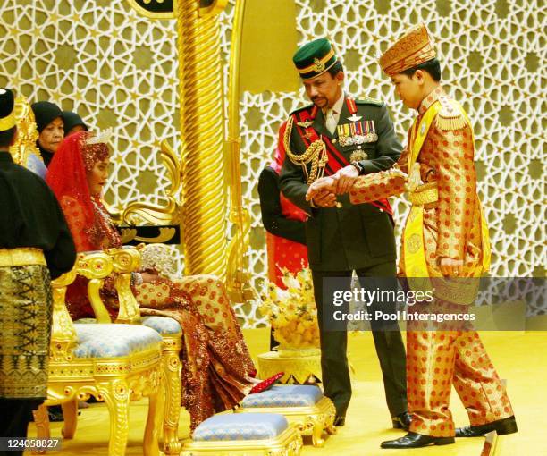 Royal Wedding of the Princess Majededah the daughter of the Sultan of Brunei Hassanal Bolkiah,with Yag Mulia Pengiran In Brunei Darussalam On June...