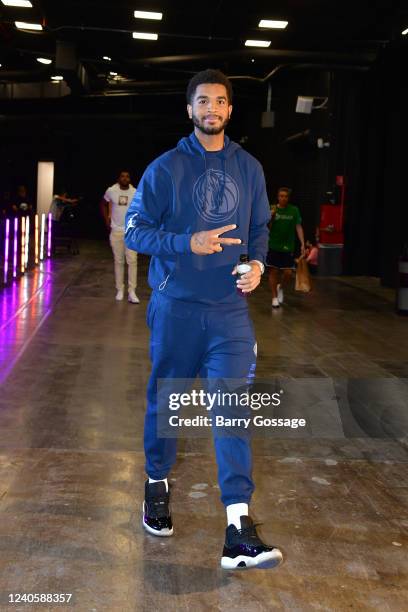 Marquese Chriss of the Dallas Mavericks arrives to the arena prior to the game against the Phoenix Suns during Game 5 of the 2022 NBA Playoffs...