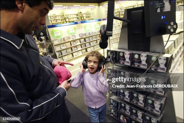 Jade and Jean-Luc Le Magueresse, the sister and father of famous French singer Nolwenn, formerly of the "Real TV" show "Star Academy" In France On...