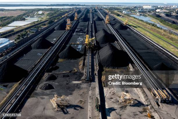 The Newcastle Coal Terminal in Newcastle, New South Wales, Australia, on Friday, May 6, 2022. A coal-mining community that has elected the same...