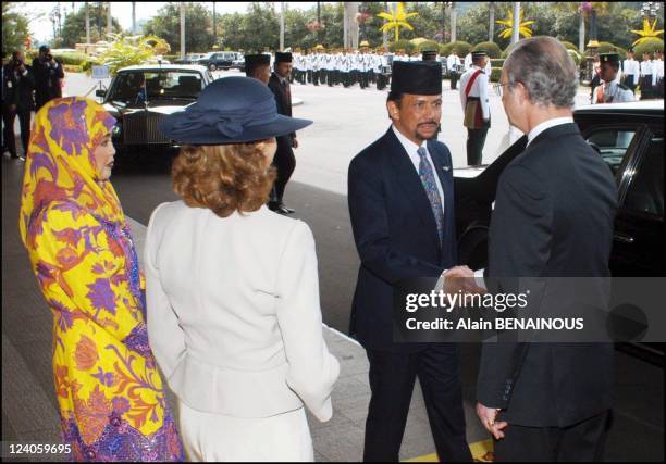 First state visit of His Majesty King Carl XVI Gustaf and Her Majesty Queen Silvia to Brunei In Bandar Seri Begawan, Brunei Darussalam in February...