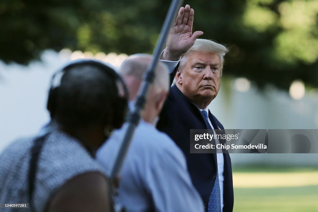 President Trump Holds A Press Briefing At The White House