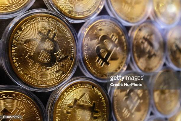 Bitcoin offices in Istanbul, Turkey seen on May 11, 2022. . Parallel to the global stock market, which has been stretched by the Fed's 50 basis point...