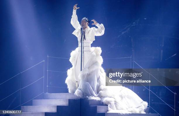 May 2022, Italy, Turin: Sheldon Riley from Australia sings the title "Not The Same" during a rehearsal for the Eurovision Song Contest . The...