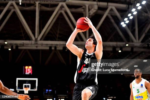 Milos Teodosic, #44 of Virtus Segafredo Bologna during Virtus Segafredo Bologna v Frutti Extra Bursaspor at Virtus Segafredo Arena on May 11, 2022 in...