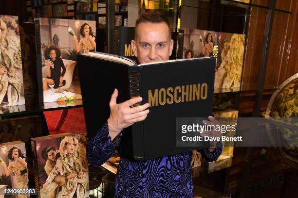 Creative Director at Moschino Jeremy Scott attends the launch of 'Moschino' by Assouline hosted by Jeremy Scott & Moschino on May 11, 2022 in London,...
