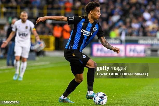 Club's Tajon Buchanan pictured in action during a soccer match between Club Brugge KV and Royale Union Saint-Gilloise, Wednesday 11 May 2022 in...