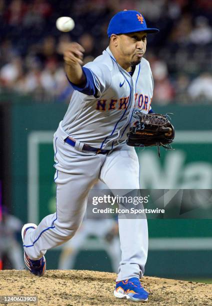 May 10: New York Mets relief pitcher Edwin Diaz pitches in the ninth inning during the New York Mets versus the Washington Nationals on May 10, 2022...