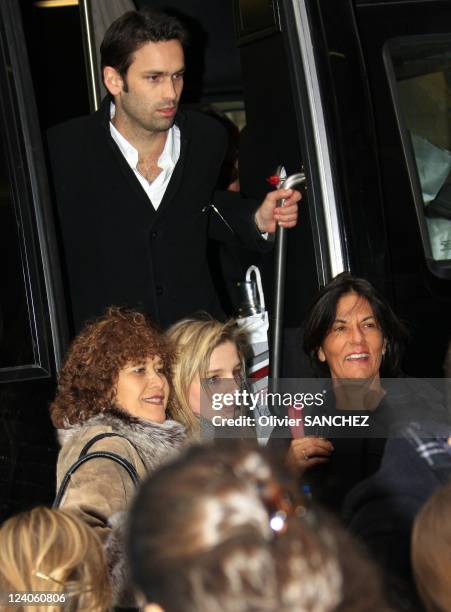 Romantic walk for Cecilia's daughter Jeanne-Marie Martin and boyfriend Gurvan Rallon in the streets of Broadway In New York, United States On March...