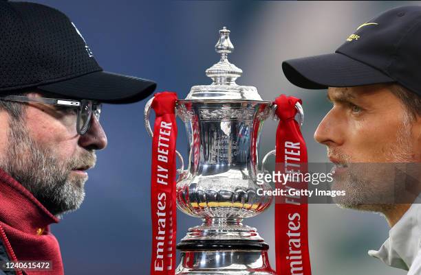 In this composite image a comparison has been made between Juergen Klopp, Manager of Liverpool and Thomas Tuchel, Manager of Chelsea. Chelsea and...