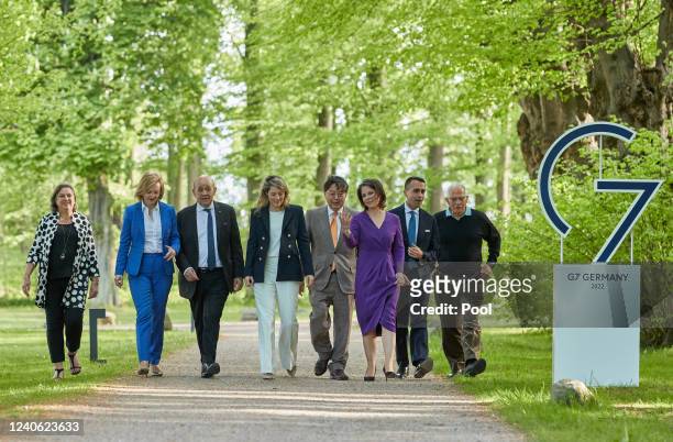The participants of the G7 summit Victoria Nuland , under secretary of State for Political Affairs of the USA, Elizabeth Truss, foreign minister of...