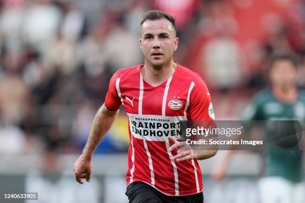 Mario Gotze of PSV during the Dutch Eredivisie match between PSV v NEC Nijmegen at the Philips Stadium on May 11, 2022 in Eindhoven Netherlands