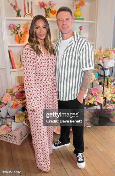 Frankie Bridge and Wayne Bridge attend the Spring Summer 2022 launch event for FW Bridge x F&F, a new clothing collection designed by Frankie Bridge,...