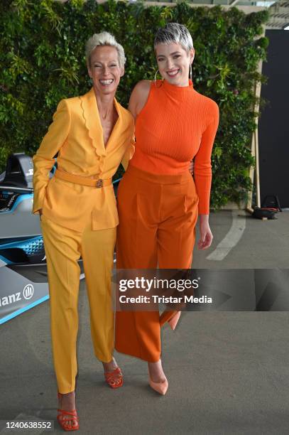 Martina Gleissenebner-Teskey and her daughter Lou-Anne Gleissenebner-Teskey attend the GNTM meets Formula E - Germanys Next Top Model at Berlin...