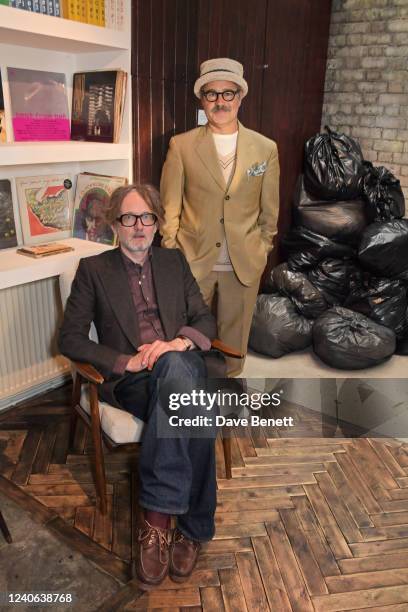 Jarvis Cocker and James Brett, Founder of the The Gallery of Everything, attend an exclusive preview of Jarvis Cocker's new exhibition "Good Pop, Bad...