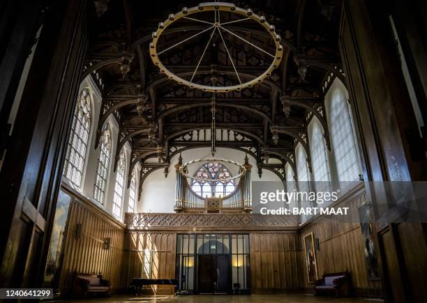The interior of the Kneuterdijk Palace where guided tours through the former residence of King Willem II are organised on May 13, 2022. - The palace...