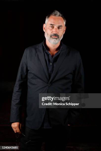 In this image released on May 13 Alex Garland poses during IMDb exclusive portrait session at Alamo Drafthouse in Brooklyn City.