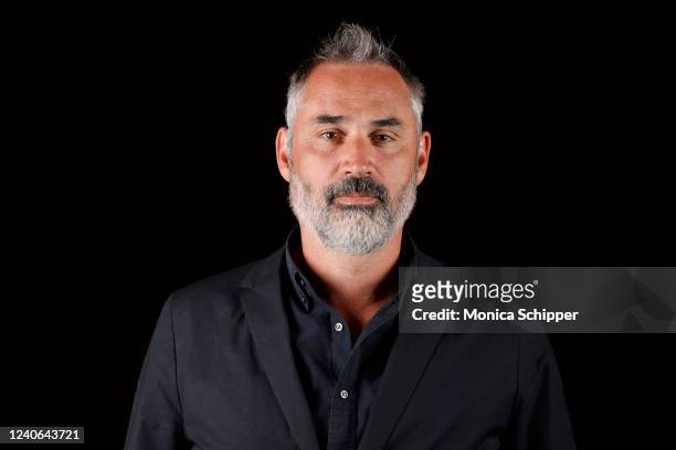 In this image released on May 13 Alex Garland poses during IMDb exclusive portrait session at Alamo Drafthouse in Brooklyn City.