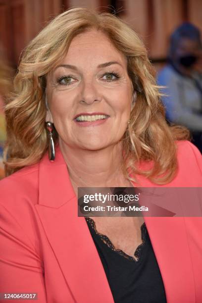 Bettina Tietjen during the Riverboat talkshow at rbb Sendezentrum on May 13, 2022 in Berlin, Germany.