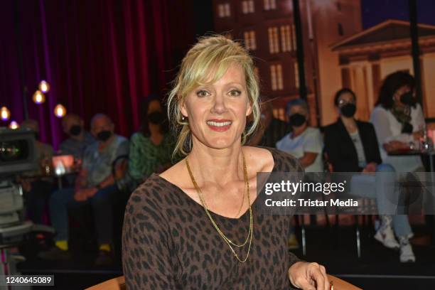 Anna Schudt during the Riverboat talkshow at rbb Sendezentrum on May 13, 2022 in Berlin, Germany.