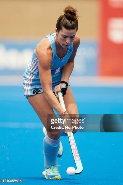 Agustina Albertarrio of Argentina in action during the FIH Hockey Pro League Women game between Spain and Argentina at Estadio Betero, May 14...