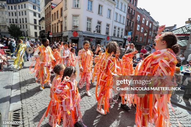 Illustration picture shows the 12th edition of the 'Zinneke Parade', in Brussels, Saturday 14 May 2022. The two-yearly 'Zinneke Parade' was created...