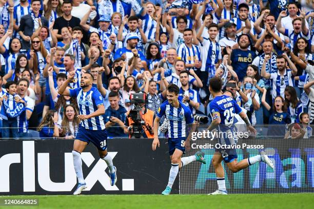 Fernando Andrade of FC Porto celebrates after scores his sides second goal during the Liga Portugal Bwin match between FC Porto and GD Estoril Praia...