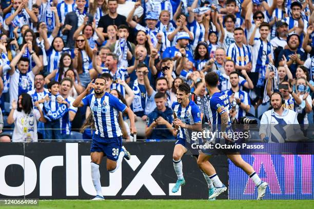 Fernando Andrade of FC Porto celebrates after scores his sides second goal during the Liga Portugal Bwin match between FC Porto and GD Estoril Praia...