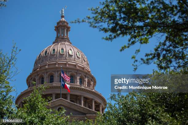 Pro-choice supporters rally for reproductive rights at the Texas Capitol on May 14, 2022. On May 2, 2022 Politico published a leaked draft Supreme...
